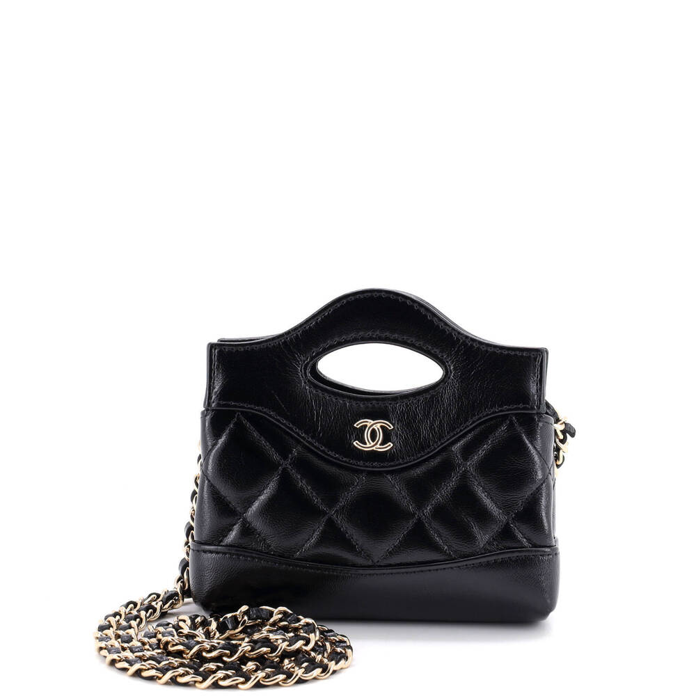 Chanel Nano 31 Shopping Bag Clutch with Chain